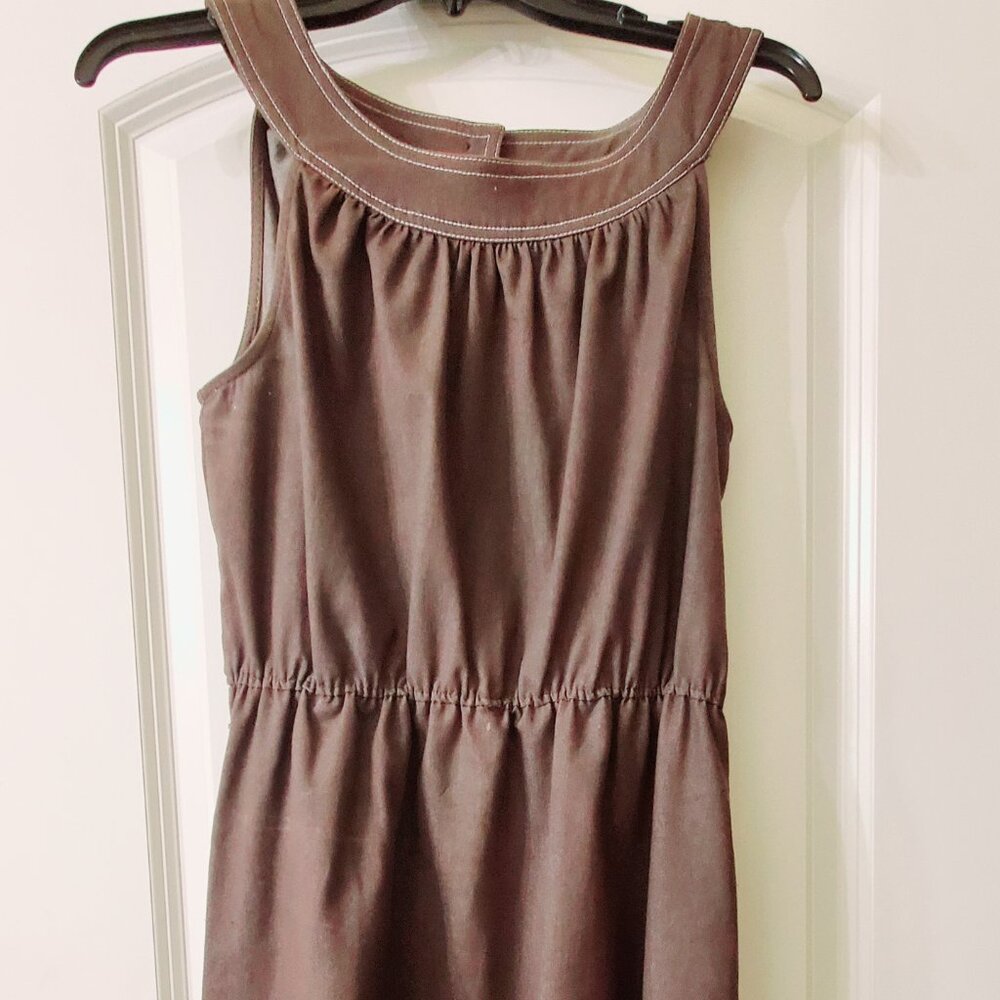 Emma & Michele Brown Denim Side Pockets Dress Size 10